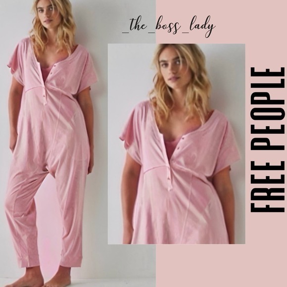 Free People Pants - SOLD -M- Free People jumpsuit XS one-piece henley romper harem onesie